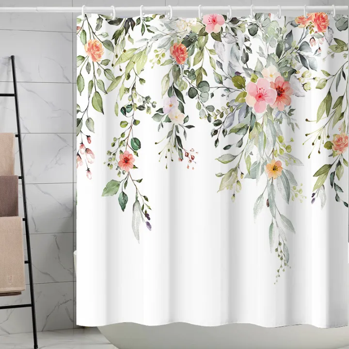 Digital%20shower%20curtain%20cross-border%20plant%20flower%20waterproof%20polyester%20bathroom%20four-piece%20set%20of%20dry%20and%20wet%20separation%20moisture-proof%20and%20mildew-proof%20isolation%20curtain%20-%20Image%205