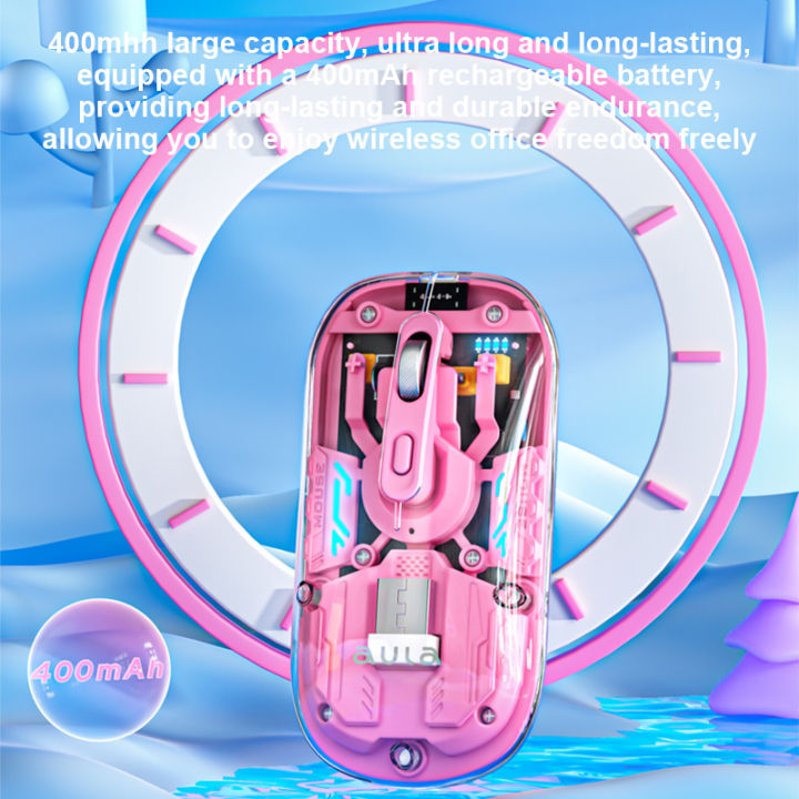 AULA%20AM210%20Bluetooth%20Mouse%20Dual%20mode%20Transparent%20Shell%20Type-C%20Charging%20Seven%20Lights%20Effect%20Third%20Gear%20Adjustable%20DPI%20-%20Image%204