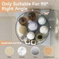Space-saving Shower caddy corner Convenient Durable 360 degrees rotate Shower organizer shelves Waterproof Easy to install Lazy Susan organizer turntable for Small bathrooms College dorm rooms Family.