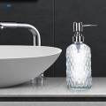 Clear Glass Hand Dish Soap Dispenser Empty for Countertop Kitchen Bathroom. 