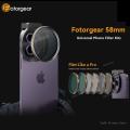 Fotorgear 58mm Phone Filter Kits Cpl Star Variable Nd Filter For Smartphones/ 13 14 15 Pro Max/ /. 