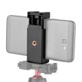 Adjustable Phone Holder Vlog Phone Clip with 1/4 Inch Screw Holes Extending for 5.6-8.3cm With Smart phone for Tripod LED Light Microphone.