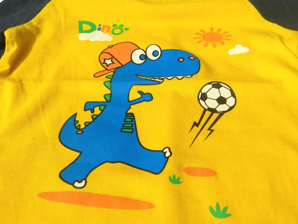 Dino Print Baby Long Sleeve T-Shirt 6-36 Months Soft Cotton