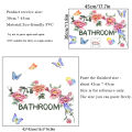 Beautiful Butterfly Flower Wall Stickers Toilet Bathroom Door Decoration Mural Home Decor Self-adhesive Beautify Wallpaper Fayshow. 