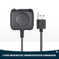 T500, T55 Smartwatch 2-Pin Magnetic Charging Cable with Charging Pad: Keep Your Smartwatch Powered and Ready with This Magnetic Charging Cable and Pad.. 