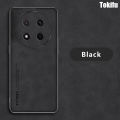 Tokifu For Honor X9C Lambskin Leather Pounch Silicone Shockproof Case Slim Back Cover. 