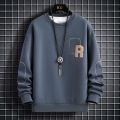 round Neck Sweater for Men Spring and Autumn2023New Men's Long SleeveTT-shirt Loose Trendy Young and Middle-Aged Men's Clothing Bottoming Shirt.