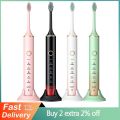 Driyau 6 Modes Sonic Electric Toothbrush Induction USB Rechargeable Ultra Sonic Smart Timer Automatic Tooth Brush + 4 Heads. 