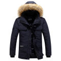 Male Keep Warm Fur Collar White Duck Down Winter Jacket -30 Degree Parkas Men Windproof Hooded Thicken Multi-pocket Down Coat. 