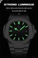 Inspired by podeghar 613 Luxury Watch Business Waterproof Male Clock Luminous Date Stainless Steel Square Quartz Men Watch. 