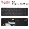 US Russian Laptop Keyboard Backlight For HP ProBook 450 G3 G4 455 G3 G4 470 G3 G4 HSTNN-Q95C/Q03C SG-80650-2BA 827029 837549-031. 