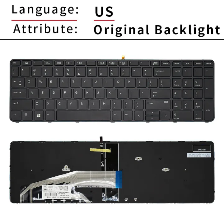 US%20Russian%20Laptop%20Keyboard%20Backlight%20For%20HP%20ProBook%20450%20G3%20G4%20455%20G3%20G4%20470%20G3%20G4%20HSTNN-Q95C/Q03C%20SG-80650-2BA%20827029%20837549-031%20-%20Image%204