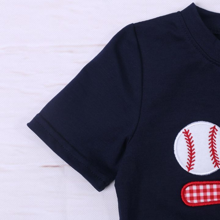 2023%20Baby%20Boy%201-8T%20Outfits%20Cotton%20Clothes%20Set%20Baseball%20Embroidery%202pcs%20Bodysuit%20Sleeve%20T-shirt%20Toddler%20Bluey%20Seersucker%20Shorts%20-%20Image%206