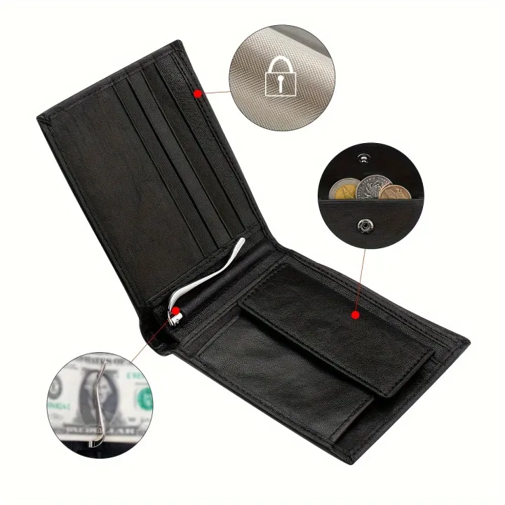 1pc%20Men's%20Shielded%20RFID%20Wallet,%20Top%20Layer%20Cowhide%20Credit%20Card%20Holder,%20With%20Auspicious%20Deer%20Head%20Metal%20Label%20Wallet,%20Large%20Capacity%20Bag%20-%20Image%205