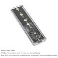 RGB M2 SSD Case M.2 NVME SSD Enclosure M.2 To USB C Transparent Hard Drive Enclosure For NVME PCIE NGFF SATA M/ B Key SSD Disk Gonghpng. 