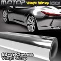 1Pc Silver Car Body Film Chrome Mirror Vinyl Wrap Film Car Stickers Decor Decal Wrap Covering Car Exterior Styling Accessories. 