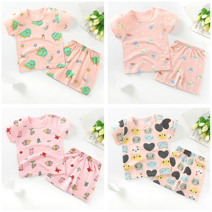 (New)%202%20pcs/set%20ldren%20E%20service%20cotton%20cartoon%20print%20short%20sleeve%20back%20shorts%20for%200-3%20years%20old%20kids%20color%20-%20Image%205