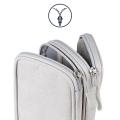 Travel Cable Organizer Bag Waterproof Double Layer Pouch for Data Cable Charger Electronics Accessories.