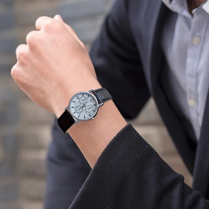Sunnyheart%20Men%20Quartz%20Watch%20Stylish%20Men's%20Quartz%20Watch%20Clear%20Print%20Dial%20Adjustable%20Faux%20Leather%20Strap%20High%20Accuracy%20Business%20Gift%20Faux%20Leather%20Strap%20Men%20Watch%20-%20Image%208