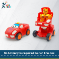 Mini Racing Friction Toy Racing De-Forming Car to Robot/ Push N Go Toys for Kids. 