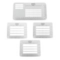 4PCS/Set Letter Craft Stencil Kit Transparent Addressing Templates Rulers Diary Handwriting Envelope. 