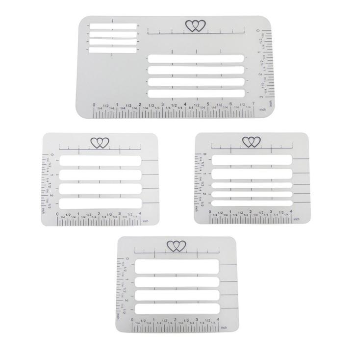 4PCS/Set Letter Craft Stencil Kit Transparent Addressing Templates Rulers Diary Handwriting Envelope