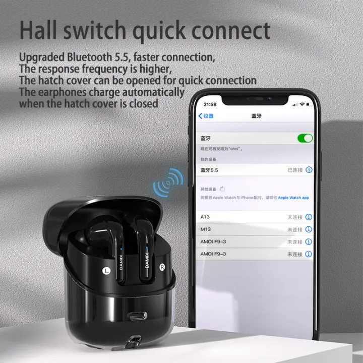 DX-16%20TWS%20Wireless%20Headphones%20ENC%20Noise%20Canceling%20Earbuds%20Couple%20Bluetooth%205.5%20Earphones%20HD%20Call%20Stereo%20Sports%20Headsets%20With%20Mic%20-%20Image%204