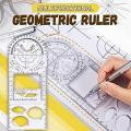 Multifunctional Geometric Ruler Geometric Drawing Template Measuring Tool DIY Drawing Rulers For Student School Линейка Школьная. 