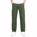 Export Quality Cotton Twill Cargo Pant For Men Pants 6-Pocket Olive & Black with Adjustable Drawstring (2026 Collection).
