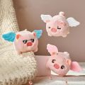 INS Angel Little Flying Pig Plush Toy Pull Rope Tail Movable Kawaii Anime Plushie Toys Fun Pendant Keychain Doll Christmas Gift. 