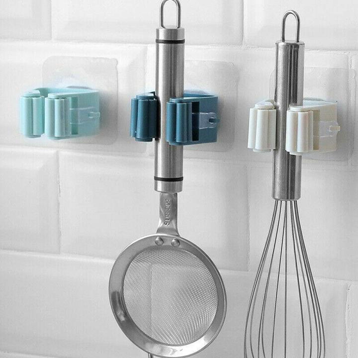 Heavy sticky Walls Mounted Rack Brush Broom Holders Hanger Organizer ...