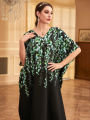 Bat Sleeve Long Robe Printed Bohemian Women Maxi Dress Muslim Abaya Dubai Moroccan Kaftan Beach Wear Fashion Dresses Summer 2024. 
