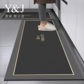 Diatom mud kitchen mat anti-slip oil-proof absorbent mat door dirt-resistant mat waterproof household wash-free wipeable carpet.