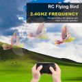 RC Flying Bird Toy Highly Simulation 2.4GHz Remote Control EBird Children Kid Toy (Orange).