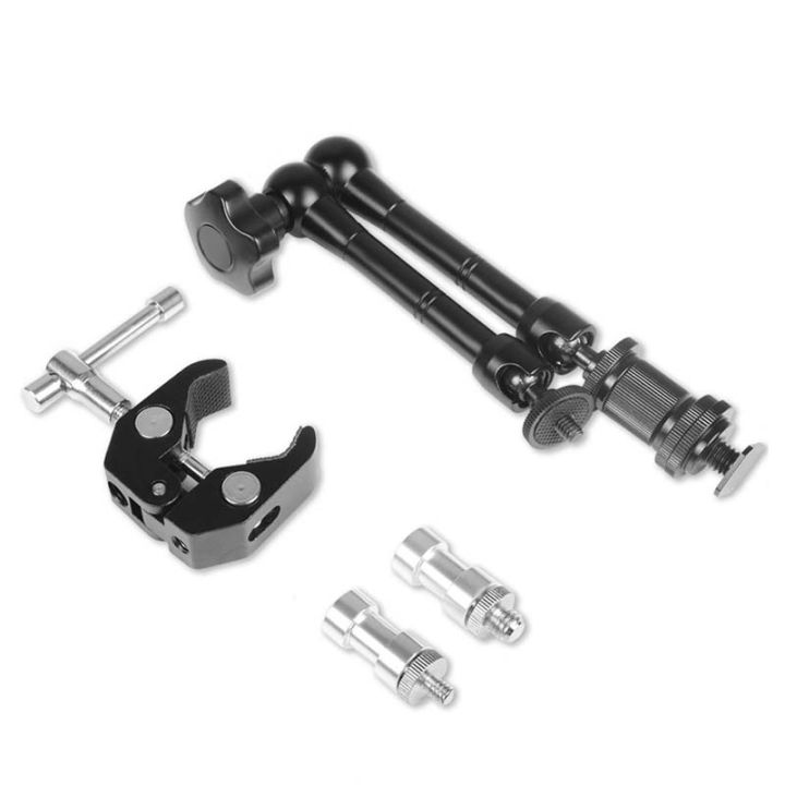 Magic%20Arm%20With%20Super%20Clamp%2011%20inch%20Articulating%20Friction%20Crab%20Clamp%20With%201/4%20inch%20And%203/8%20inch%20Thread%20For%20Dslr%20Camera%20Rig,%20Monitor,Led%20Lights%20And%20Flash%20Light%20-%20Image%203