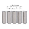 Threaded Rod Connector, 304 Stainless Steel Hex Coupling Nut 10 Pcs M6x1 for Machine Screws. 