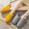 Winter Warm Cotton Slippers For Men Home Stripe Designer Shoes Non-Slip Indoor Slides Couple Women Shoes Classic Men Slippers. 