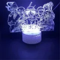 【Solitary waves】One Piece Zoro Luffy Nami Anime Night Lights Action Figure 3D LED Color Changing Toys Doll Usopp Sanji Chopper Hancock Xmas Gift. 