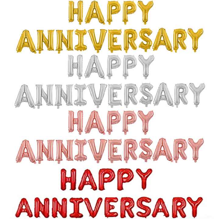 Happy Anniversary Foil Balloon Set Wedding Party Decoration Balloon