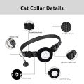 Airtag Pet Collar Reflective Nylon Adjustable Collar Anti-lost For Cat Dog. 
