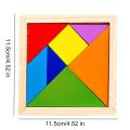Tangram Puzzle Toys 7 Pieces Classic Wooden Tangram Puzzles Game Toys Christmas Colorful Educational Gift Tangrams For Children. 