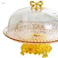 Footed Cake Plate Shaterproof Round Cake Tray for Muffins Cookies Cheesecake. 