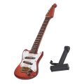 Miniature Guitar Toy, Comfortable Touch Miniature Musical Guitar Exquisite Shape Delicate Craftsmanship Hand Eye Coordination Exercise for Home Decoration. 