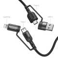 MCDODO 4 in 1 60W PD USB/Type-C/ Lightning Fast Charging Cable Multi-Function Fast Charger For iphone 12 Huawei Xiaomi Tablets.