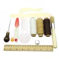 23 Pieces Bookbinding Kit Starters Tools Set Leather Craft Bookbinding Sweing Kit Tools With Large Eye Stitching Needles Amour zii. 