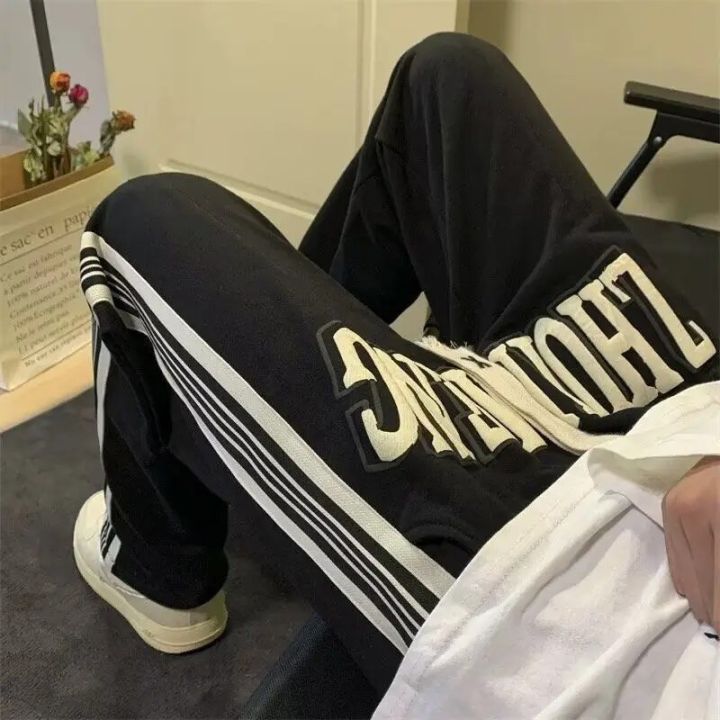 High%20Street%20Color%20Block%20Printing%20Letter%20Men's%20Sweat%20Pants%20Casual%20Classic%20Waist%20Drawstring%20Pocket%20Sweatpants%20Male%20Trousers%20-%20Image%202