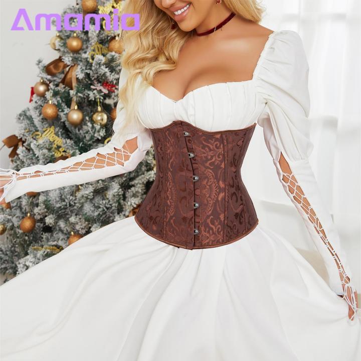 Shape-holding%20Corset%20Floral%20Jquard%20Undercst%20circumference%20Corset%20for%20Women%20Adjusle%20Bk%20Strap%20Body%20Shaping%20Girdle%20for%20Cosplay%20Party%20Stwear%20Pale%20Style%20Design%20Buyers'%20Favorite%20-%20Image%203