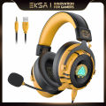 EKSA-E900 Pro Upgraded Gaming Headphones For PC/PS4/PS5/Xbox, 7.1 Surround Wired Headset Gamer, with Detachable Cancelling Mic. 