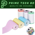 3 Pcs Yellow Color Self-Adhesive Waterproof Label Sticker Paper Rolls for Mini Photo & Thermal Printer - Size 57mm x 30mm. 