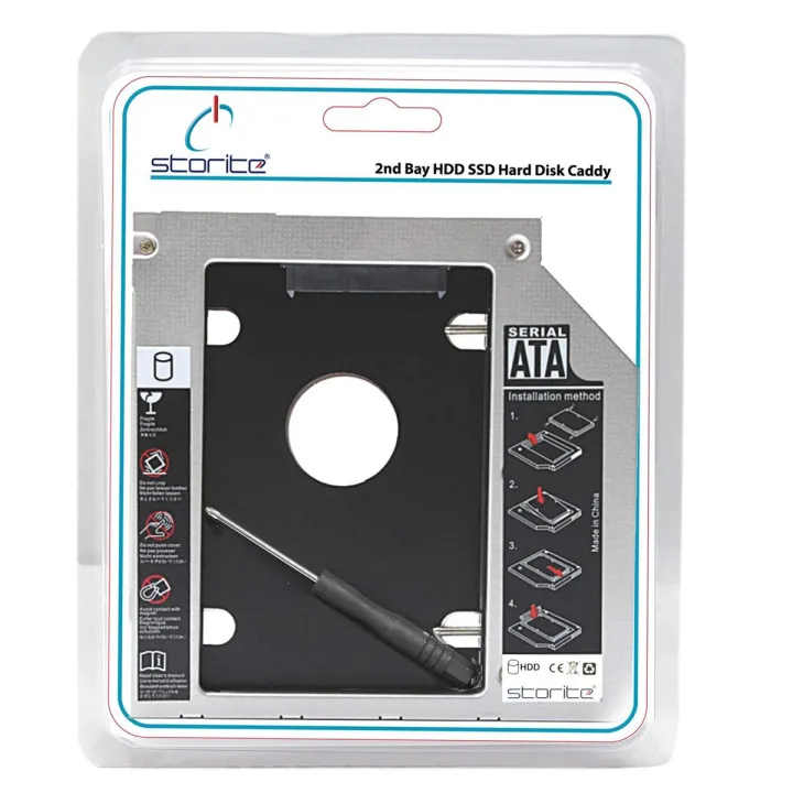 Universal%20Caddy%209.5mm%20SATA%20to%20SATA%202nd%20SSD%20HDD%20Hard%20Drive%20Caddy%20(Comparable%20Fit:%209mm)%20Support%20All%20Brand%20Laptop%20-%20Image%202